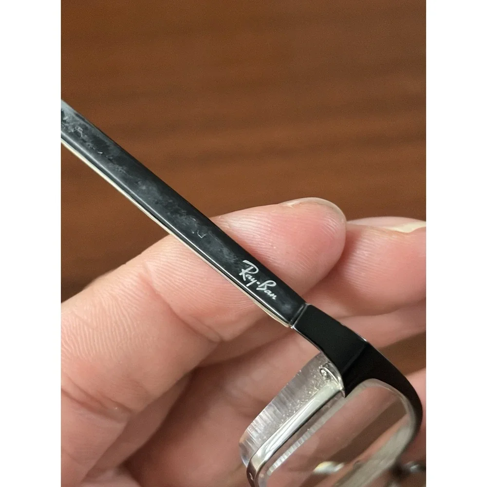 Ray Ban RB8633 1017 Black/Gray Titanium Rectangle Eyeglasses 54-17 140 Frames